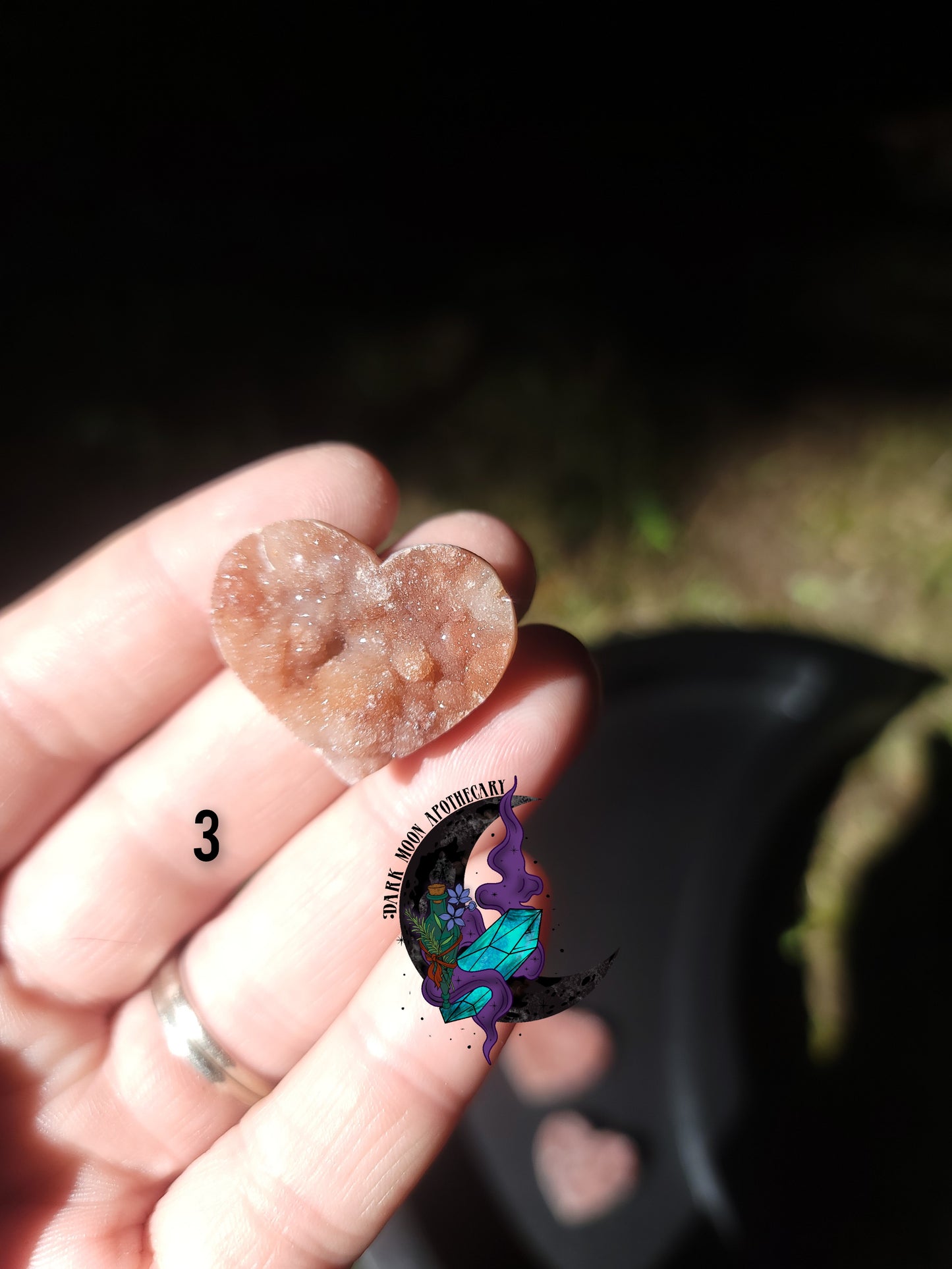 Druzy Pink Chalcedony Hearts