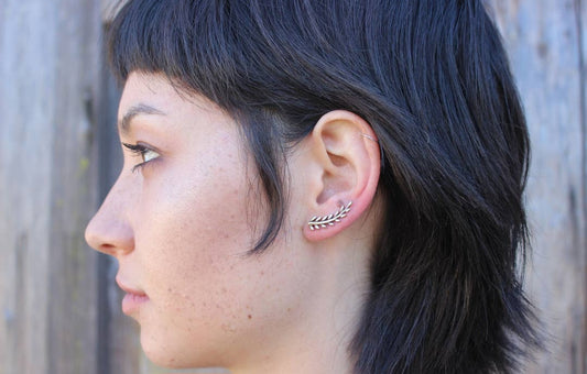 Feather Sterling Silver Earrings