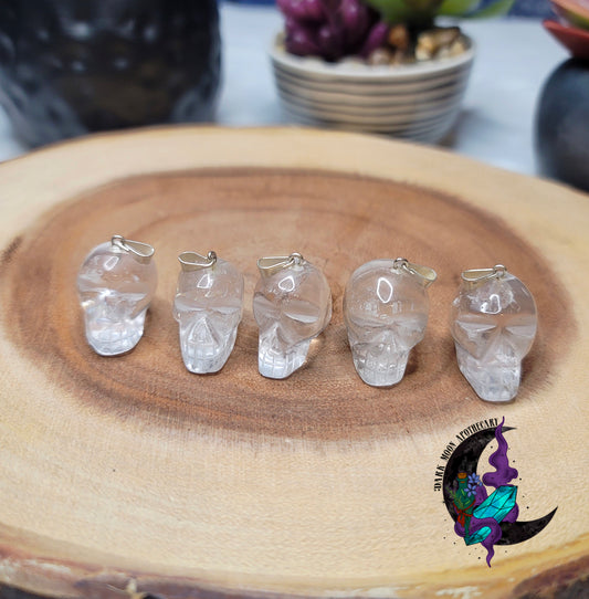 Clear Quartz Skull Pendant