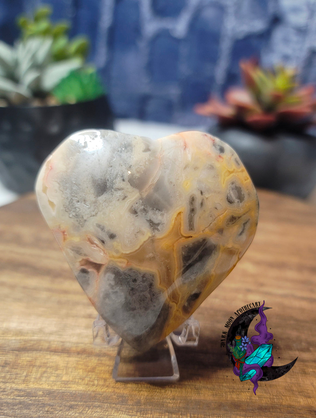 Crazy Lace Agate Hearts