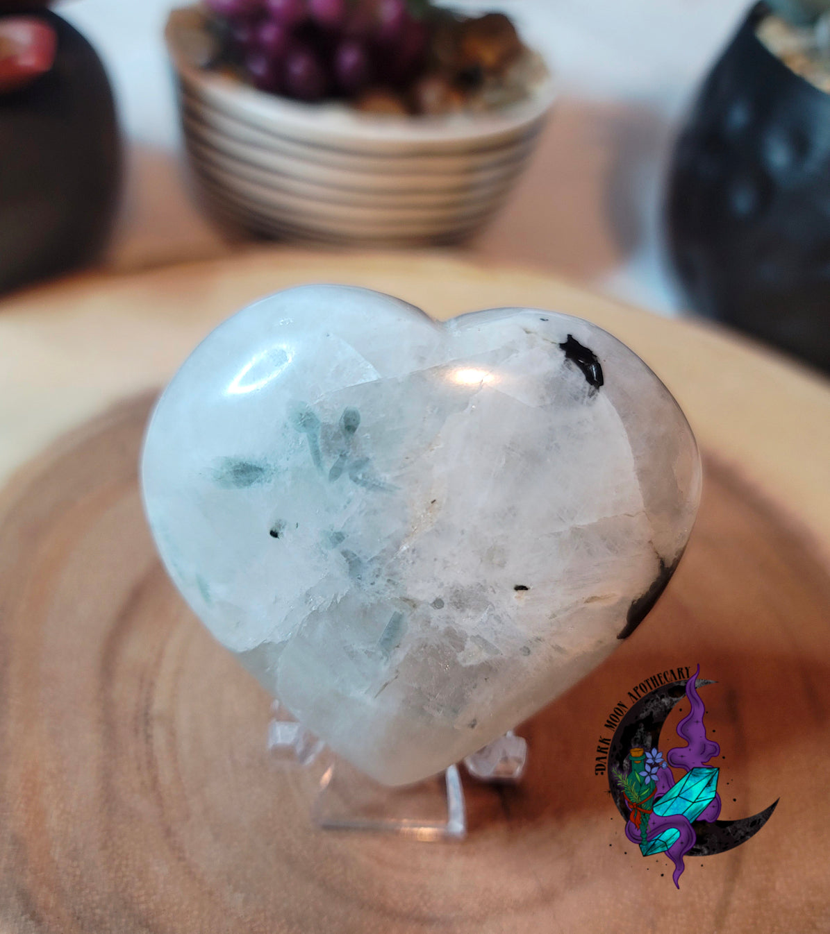 Rainbow Moonstone Hearts